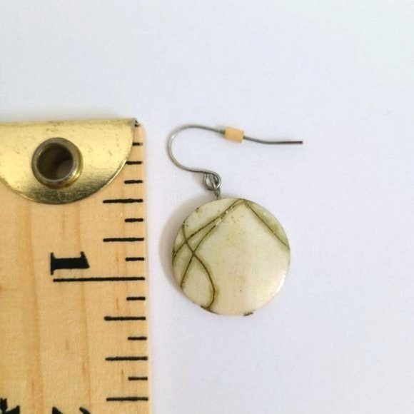 Marble style glass bead  Necklace/Earring set - Picture 2 of 6